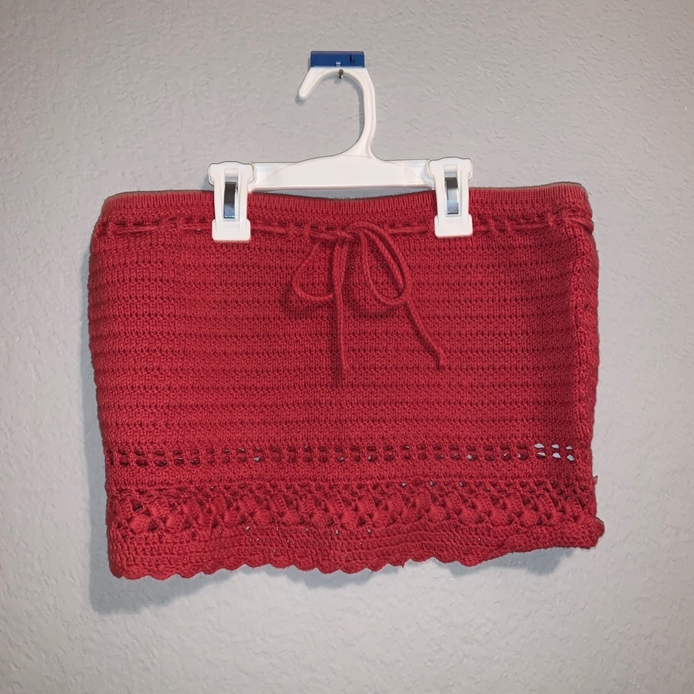 WOMENS AMERICAN EAGLE CROCHET CROP TOP